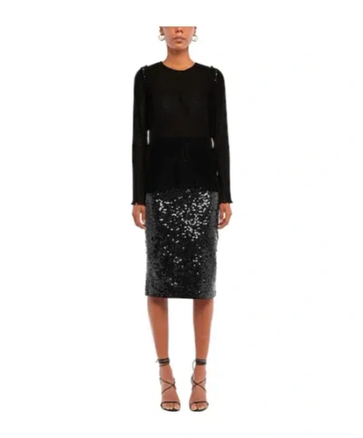 Max Mara Pleated Top In Black