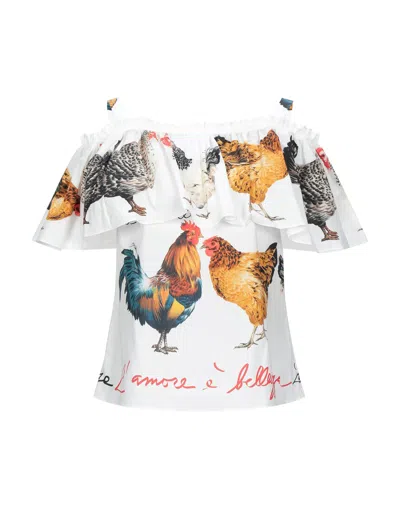 Dolce & Gabbana Printed Tops In White