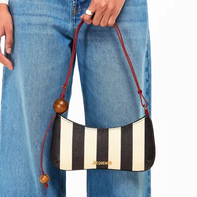 Jacquemus Cowhide Pearl Decor Bag In Multi