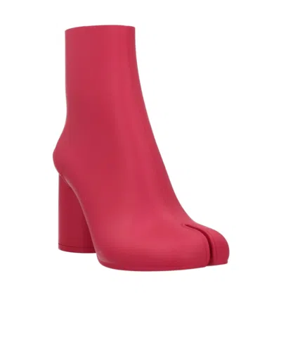 Maison Margiela Solid Color Round-toe Ankle Boots In Multi