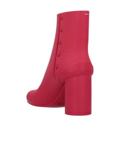 Maison Margiela Solid Color Round-toe Ankle Boots In Multi