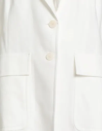 Weekend Max Mara Minimalist Single-breasted Blazer In White