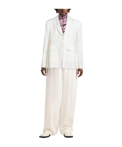 Weekend Max Mara Minimalist Single-breasted Blazer In White