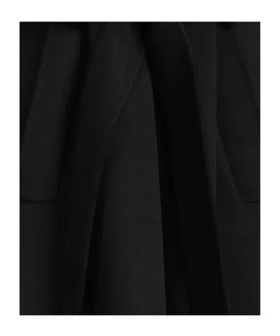 Max Mara Long Wool Coat In Black