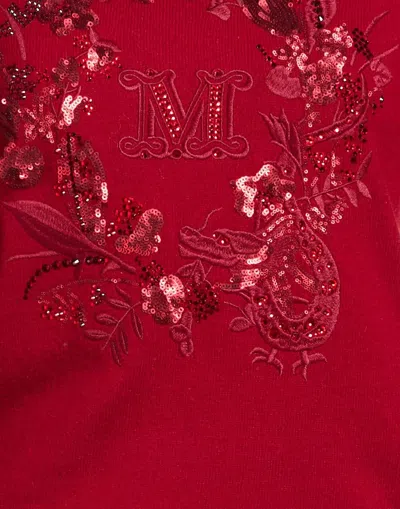 Max Mara Simple Knitted Top In Red