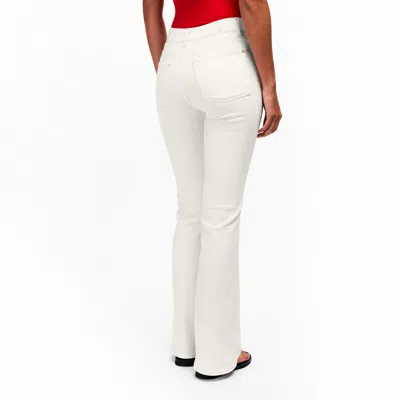 7 For All Mankind Dojo Tailorless White Shell Flare Leg Jean In White