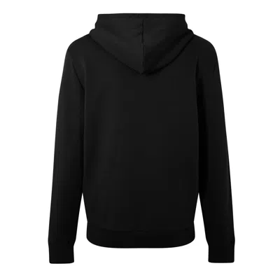 Balmain Logo Printed Drawstring Sweatshirt In Black