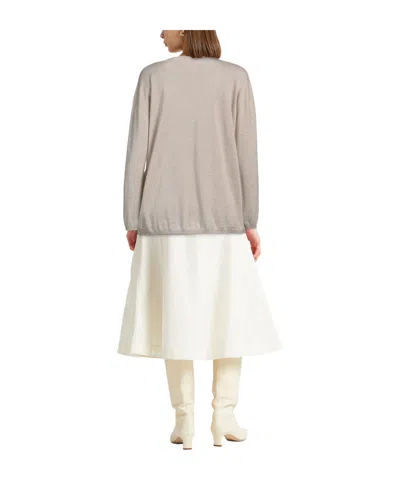 Max Mara Solid Color Cashmere Jumpers In Neutral