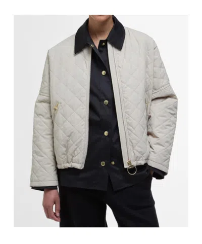 Barbour Emlyn Quilted Bomber Jacket In Gray