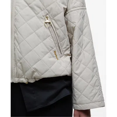 Barbour Emlyn Quilted Bomber Jacket In Gray