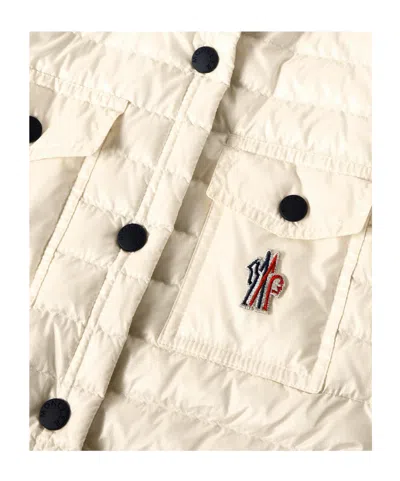 Moncler Grenoble Nylon Down Jacket With Gumiane Quilting In Yellow