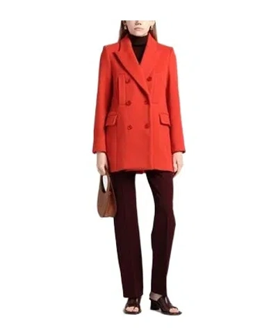 Isabel Marant Plain Colour Coats In Red