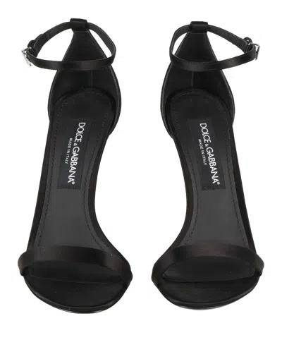 Dolce & Gabbana Solid Color Sandals In Black