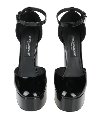 Dolce & Gabbana Solid Color Courts In Black