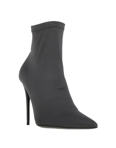 Dolce & Gabbana Solid Color Ankle Boots In Gray