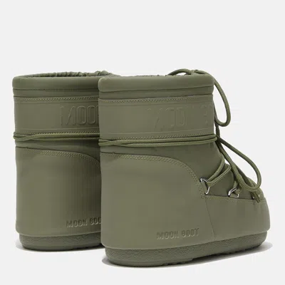 Moon Boot Embossed Text Lace-up Winter Boots In Multi