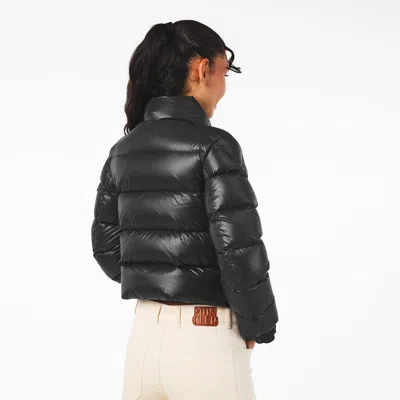 Moncler Stand Collar Down Jacket In Black