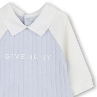 Givenchy Giv Logo Snap-button Bodysuit In Blue