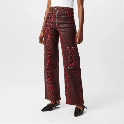 Ganni Andi Cargo Jeans In Multi