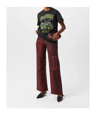 Ganni Andi Cargo Jeans In Multi