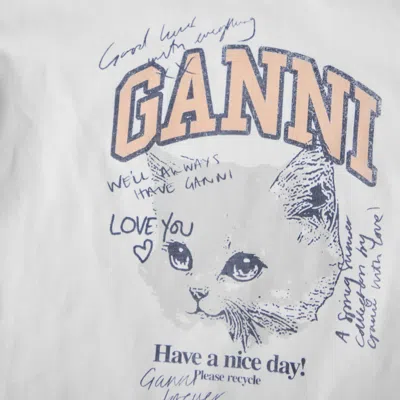 Ganni Basic Cotton Jersey T-shirt In Multi