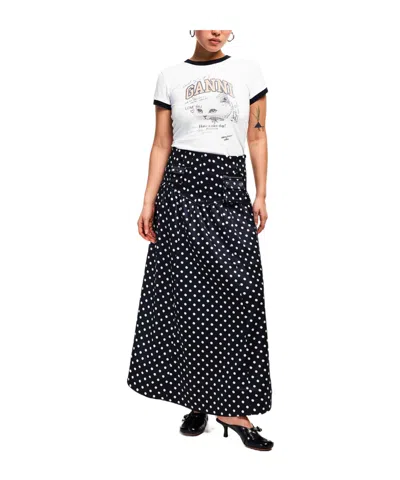 Ganni Basic Cotton Jersey T-shirt In Multi