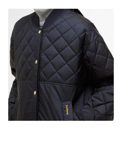Barbour Wetherby Diamond Quilted Bomber Jacket In Blue