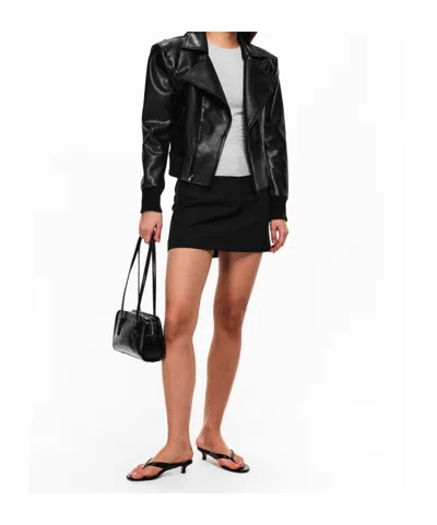 Norma Kamali Oversized Moto Jacket In Black