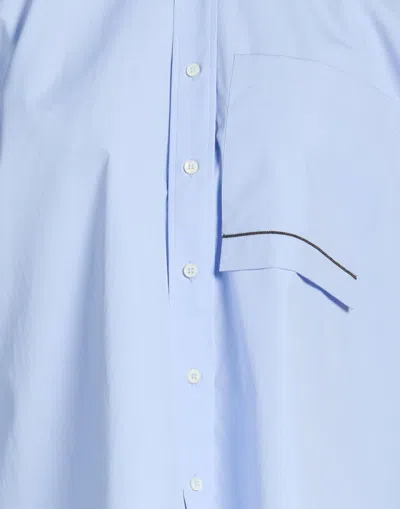 Brunello Cucinelli Solid Color Long-sleeve Shirt In Blue