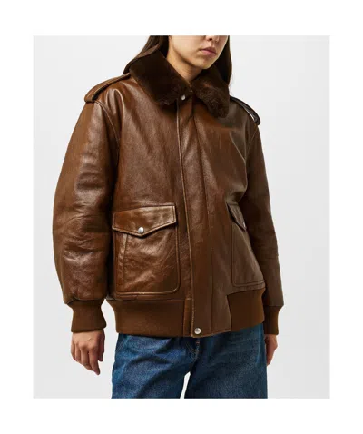 Prada Casual And Versatile Leather Jacket In Multi