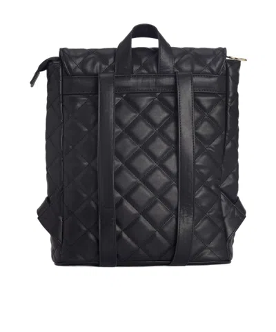 Barbour Quilted Hoxton Backpack In Black
