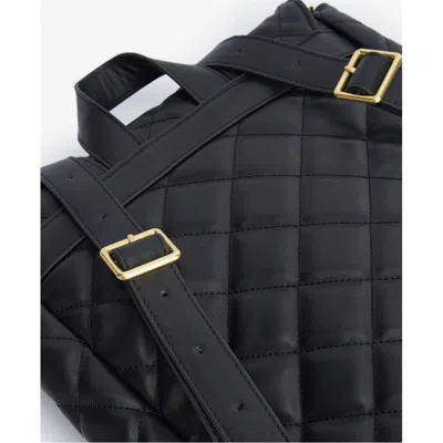 Barbour Quilted Hoxton Backpack In Black