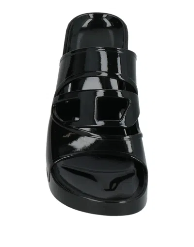 Diesel Simple Rubber Slippers In Black