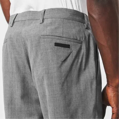 Prada Wool Joggers In Gray