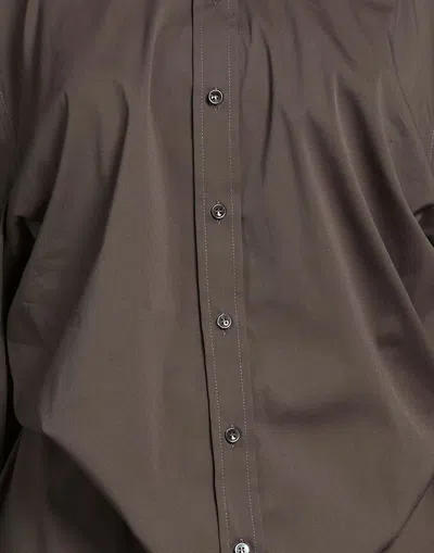 Brunello Cucinelli Solid Colour Shirts In Brown