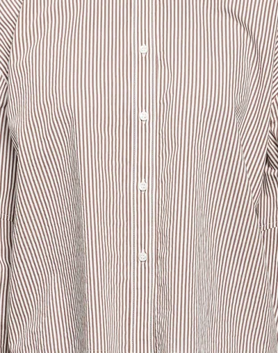 Brunello Cucinelli Woman Shirt Brown Size M Cotton, Polyester In Neutral