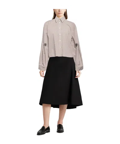 Brunello Cucinelli Woman Shirt Brown Size M Cotton, Polyester In Neutral