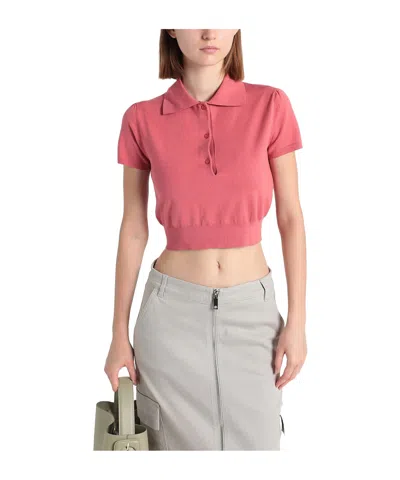 Maxco. Solid Color Polo Shirts In Pink