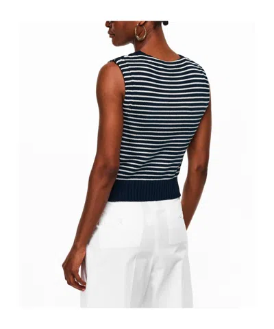 Weekend Max Mara Cotton-blend Stripe Sweater Vest In Multi