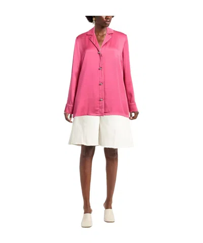 Max Mara Solid Colour Shirts In Pink