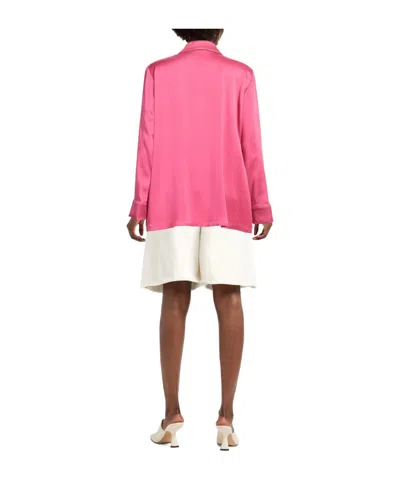 Max Mara Solid Colour Shirts In Pink