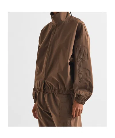 Essentials Casual Zip-up Jacket In Brown