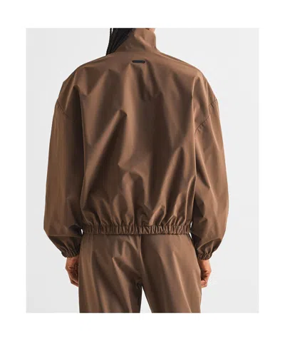 Essentials Casual Zip-up Jacket In Brown