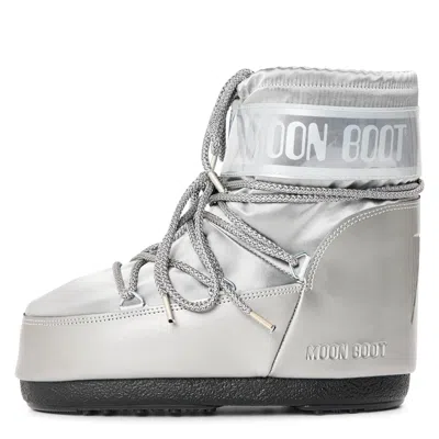 Moon Boot Icon Low Glance Flat Sole Boots Nylon In Animal Print