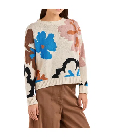 Weekend Max Mara Mock-neck Knit Sweater In Multi