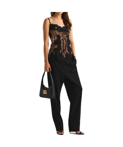 Dolce & Gabbana Leopard Print Camisole In Multi