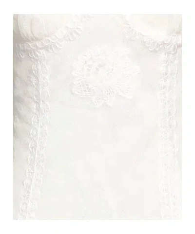 Dolce & Gabbana Solid Lace Top In White