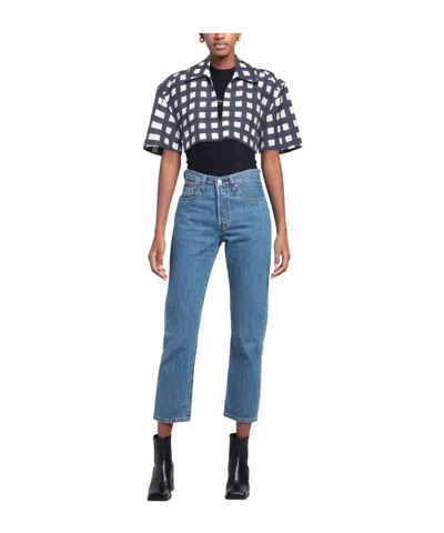 Jacquemus Check Tops In Blue