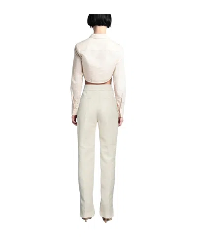 Jacquemus Solid Colour Formal Trousers In Neutral