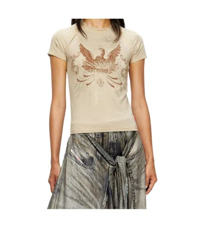 Diesel Logo T-shirt In Neutral